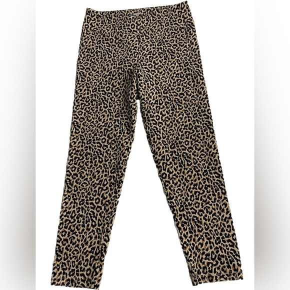 J.Crew Women’s Small Leopard Print Stretch Leggings Tan Black Animal Print - Picture 5 of 10